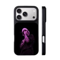 Justin Bieber in drew beanie purple iPhone 17 Pro Max Black Case