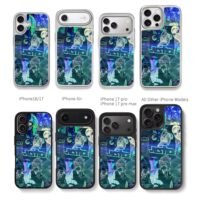 Justin Bieber Justice neon collage Chris Brown Phone Case Black Electroplated Silver For Iphone 11 To 17