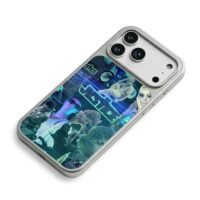 Justin Bieber Justice neon collage iPhone 17 Pro Max Electroplated Silver Case2