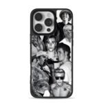 Justin Bieber monochrome collage iPhone 16 Pro Max Black Case