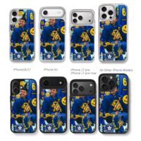 Justin Bieber NHL hockey Leafs drew Chris Brown Phone Case Black Electroplated Silver For Iphone 11 To 17