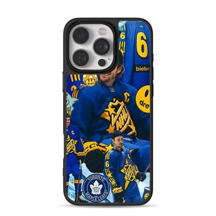 Justin Bieber NHL hockey Leafs drew iPhone 16 Pro Max Black Case