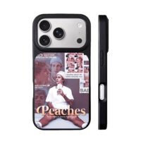 Justin Bieber Peaches lyric collage iPhone 17 Pro Max Black Case