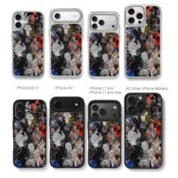 Justin Bieber photo collage Chris Brown Phone Case Black Electroplated Silver For Iphone 11 To 17
