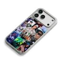 Justin Bieber photo collage iPhone 17 Pro Max Electroplated Silver Case2