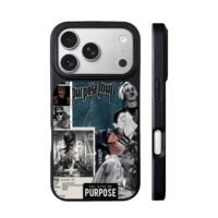 Justin Bieber Purpose Tour collage iPhone 17 Pro Max Black Case