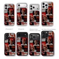 Justin Bieber red aesthetic collage Chris Brown Phone Case Black Electroplated Silver For Iphone 11 To 17
