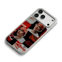 Justin Bieber red aesthetic collage iPhone 17 Pro Max Electroplated Silver Case2