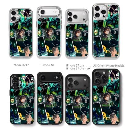 Justin Bieber song lyric collage Chris Brown Phone Case Black Electroplated Silver For Iphone 11 To 17