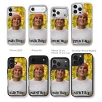 Justin Bieber x Essentials collage Chris Brown Phone Case Black Electroplated Silver For Iphone 11 To 17