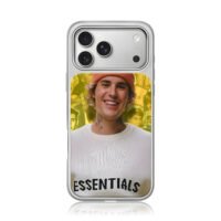 Justin Bieber x Essentials collage iPhone 17 Pro Max Electroplated Silver Case1
