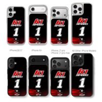 K1 Speed No1 Trackhouse Chevy race Chris Brown Phone Case Black Electroplated Silver For Iphone 11 To 17