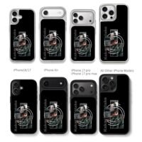 Kakashi Hatake Sharingan Konoha art Chris Brown Phone Case Black Electroplated Silver For Iphone 11 To 17