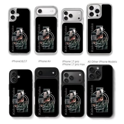 Kakashi Hatake Sharingan Konoha art Chris Brown Phone Case Black Electroplated Silver For Iphone 11 To 17