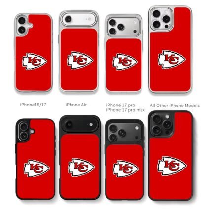Kansas City Chiefs KC arrowhead red Chris Brown Phone Case Black Electroplated Silver For Iphone 11 To 17