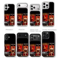 Karol G collage with song titles Chris Brown Phone Case Black Electroplated Silver For Iphone 11 To 17