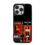 Karol G collage with song titles iPhone 16 Pro Max Black Case