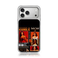 Karol G collage with song titles iPhone 17 Pro Max Electroplated Silver Case1