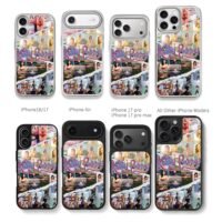 Katy Perry themed photo collage Chris Brown Phone Case Black Electroplated Silver For Iphone 11 To 17