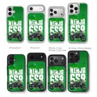 Kawasaki Ninja 650 green sport bike Chris Brown Phone Case Black Electroplated Silver For Iphone 11 To 17