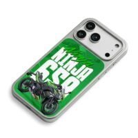 Kawasaki Ninja 650 green sport bike iPhone 17 Pro Max Electroplated Silver Case2