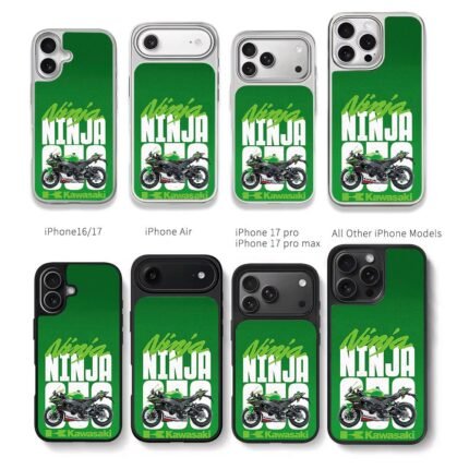 Kawasaki Ninja 650 superbike brand Chris Brown Phone Case Black Electroplated Silver For Iphone 11 To 17
