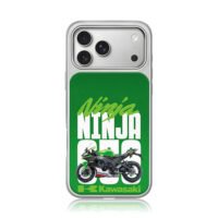 Kawasaki Ninja 650 superbike brand iPhone 17 Pro Max Electroplated Silver Case1