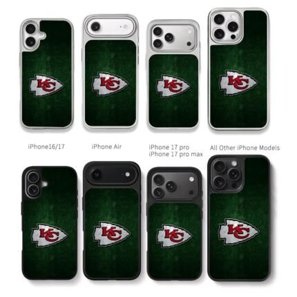 KC Chiefs arrow logo dark green bg Chris Brown Phone Case Black Electroplated Silver For Iphone 11 To 17