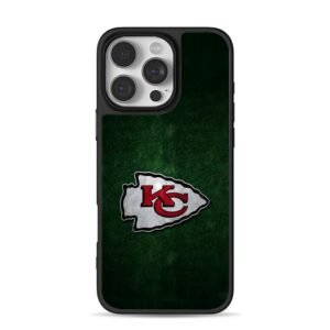 KC Chiefs arrow logo dark green bg Phone Case for iPhone 11-17 & Samsung Galaxy S24-S26