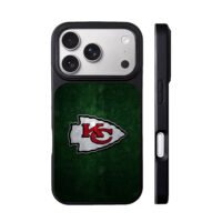 KC Chiefs arrow logo dark green bg iPhone 17 Pro Max Black Case