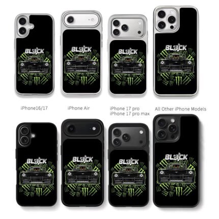 Ken Block Hoonigan Monster Mustang Chris Brown Phone Case Black Electroplated Silver For Iphone 11 To 17