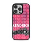 Kendrick by car pink repeated text Phone Case for iPhone 11-17 & Samsung Galaxy S24-S26