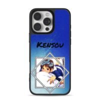 Kensou anime boy hearts blue Phone Case for iPhone 11-17 & Samsung Galaxy S24-S26