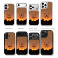 Kenzo tiger head logo sunset forest Chris Brown Phone Case Black Electroplated Silver For Iphone 11 To 17