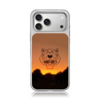 Kenzo tiger head logo sunset forest iPhone 17 Pro Max Electroplated Silver Case1