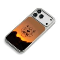 Kenzo tiger head logo sunset forest iPhone 17 Pro Max Electroplated Silver Case2