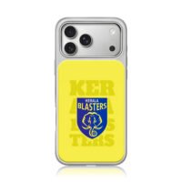 Kerala Blasters elephant ball logo iPhone 17 Pro Max Electroplated Silver Case1
