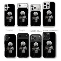 Khabib holding UFC champion belt Chris Brown Phone Case Black Electroplated Silver For Iphone 11 To 17