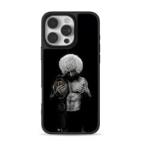 Khabib holding UFC champion belt iPhone 16 Pro Max Black Case