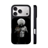 Khabib holding UFC champion belt iPhone 17 Pro Max Black Case