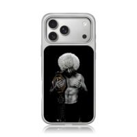 Khabib holding UFC champion belt iPhone 17 Pro Max Electroplated Silver Case1