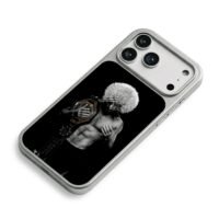 Khabib holding UFC champion belt iPhone 17 Pro Max Electroplated Silver Case2