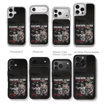 Khabib Nurmagomedov UFC eagle art Chris Brown Phone Case Black Electroplated Silver For Iphone 11 To 17