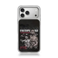 Khabib Nurmagomedov UFC eagle art iPhone 17 Pro Max Electroplated Silver Case1