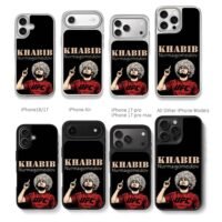 Khabib Nurmagomedov UFC fighter art Chris Brown Phone Case Black Electroplated Silver For Iphone 11 To 17