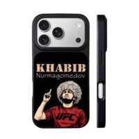 Khabib Nurmagomedov UFC fighter art iPhone 17 Pro Max Black Case