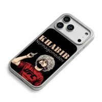Khabib Nurmagomedov UFC fighter art iPhone 17 Pro Max Electroplated Silver Case2