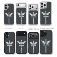 Khabib Nurmagomedov winged logo Chris Brown Phone Case Black Electroplated Silver For Iphone 11 To 17