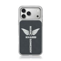 Khabib Nurmagomedov winged logo iPhone 17 Pro Max Electroplated Silver Case1