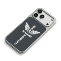 Khabib Nurmagomedov winged logo iPhone 17 Pro Max Electroplated Silver Case2